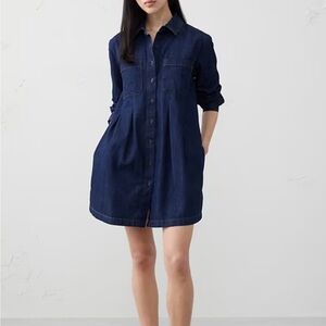 Banana Republic DENIM POCKETED MINI SHIRTDRESS
